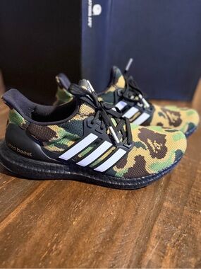 NEW A Bathing Ape x 
adidas UltraBoost Camo Knit 4.0 Sneakers - 8M or 9.5W